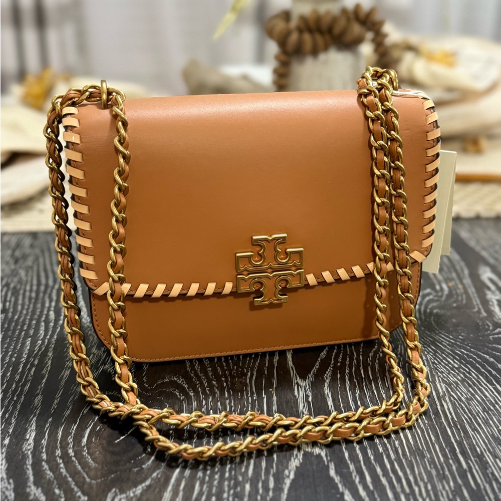 BRAND NEW NWT Tory Burch Britten Mixed Material small adjustable shoulder bag